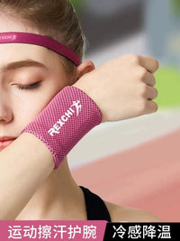 Cooling Sweat-Absorbing Wristband for Sports, Running, and Fitness