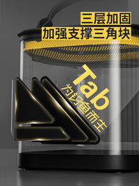 Portable Collapsible Fishing Bucket with Transparent Design and Side Pocket for Live Fish and Water Retrieval