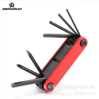 7-in-1 Bicycle Multitool, Portable Bike Repair Tool Kit with Hex Key Wrench