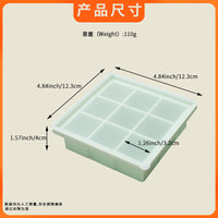 Food Grade Silicone Ice Cube Tray with Lid DIY Ice Block Mold Baby Food Freezer Container Creative Home Ice Grid