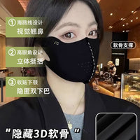 Unisex Ice Silk Sun Protection Face Mask UV Resistant Breathable Lightweight for Summer Outdoor Activities