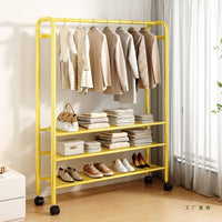 Multi-tier Entryway Shoe Rack and Coat Stand with Storage Shelves