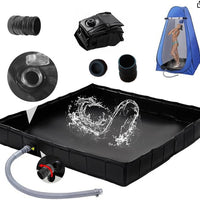 Portable PVC Shower Tray for Outdoor Camping Tent, Foldable Water Storage Pool