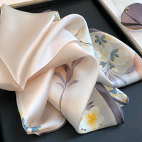 70cm Square Silk Scarf for Women, Versatile Thin Neck Scarf for All Seasons, Decorative Gift