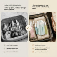 4-in-1 Portable Travel Lotion Dispenser Bottle Set for Skincare and Cosmetics