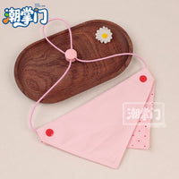 Adjustable Pet Bandana Scarf for Small Dogs and Cats, Solid Color and Polka Dot Designs