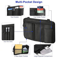 Wheelchair Side Bag with Cup Holder, Armrest Organizer Pouch for Mobility Scooters and Walkers