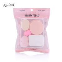 Keli 9-Piece Diamond Edge Makeup Sponge Set with Gourd Beauty Blender for Travel, Application & Removal