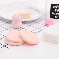 Keli 9-Piece Diamond Edge Makeup Sponge Set with Gourd Beauty Blender for Travel, Application & Removal