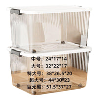 Clear Stackable Storage Bins with Lids, Thickened Plastic Organizer Boxes for Toys, Clothes, Snacks, Books