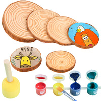 Handmade DIY Round Pine Wood Slices for Crafts and Painting