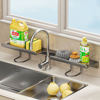 Faucet Bathroom Organizer Shelf Wall-Mounted No-Drill Toilet Washbasin Storage Rack