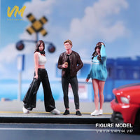 Miniature People Figures 1/24 1/43 1/64 1/87 Scale, Casual Street Scene Models with Coffee/Milk Tea