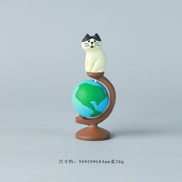 Zakka Japanese Style Cute Cat Miniature Figurine for Desktop Decor and Photography Props