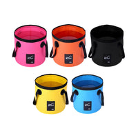 Portable Folding Water Bucket for Outdoor Camping Fishing Car Washing Foot Soaking, PVC Waterproof Storage