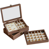 Walnut Grain Jewelry Display Tray for Rings, Earrings, and Small Ornaments