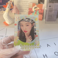 Ins Korean Style Original Picnic Bear Photo Frame Acrylic Sticker 3-inch Idol Small Card Holder Stand