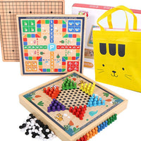 Kids 6-in-1 / 40-in-1 Multi-Game Board Set for Children, Educational Tabletop Toy Gift