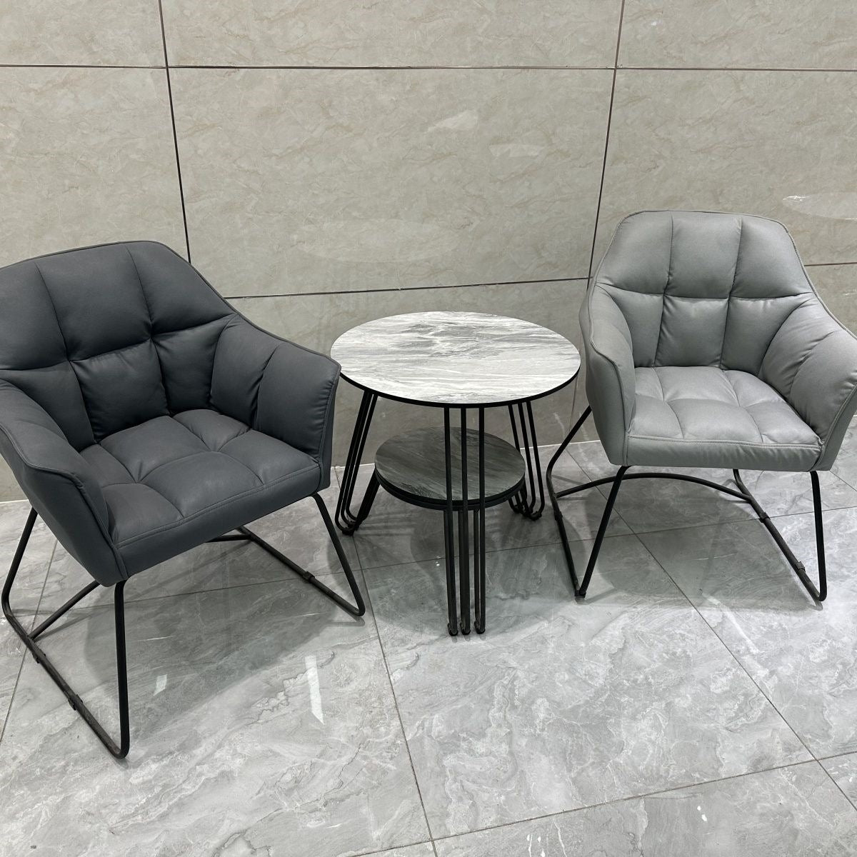 Nordic Light Luxury Manicure Chair with Ottoman for Home Balcony or Salon
