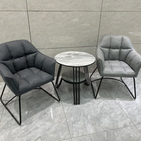 Nordic Light Luxury Manicure Chair with Ottoman for Home Balcony or Salon