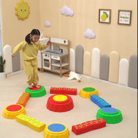 Kids Stepping Stones Balance Beam Set for Sensory Integration Training
