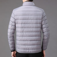 Men's Lightweight Winter Cotton Padded Jacket Stand Collar Warm Coat