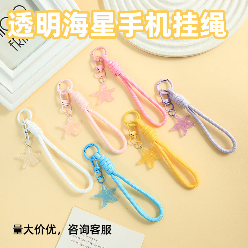 Starfish Phone Lanyard with Door Buckle Keychain Pendant DIY Material Kit