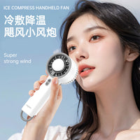 Portable Handheld Misting Fan with Semiconductor Cooling, USB Rechargeable Mini Fan for Outdoor Use