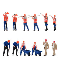 VM 1:50/1:64 Construction Worker Figures Miniature Scene Model Hand-Painted