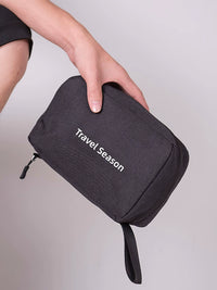 Men's Portable Travel Toiletry Bag with Wet/Dry Separation, Waterproof Cosmetic Organizer for Business Trips