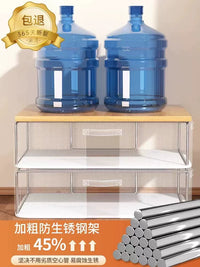 Under Bed Storage Box Flat Plastic Transparent Home Clothes Organizer Container