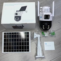 V380Pro Outdoor Solar 4G Dual-Lens Security Camera 360° HD Night Vision Waterproof