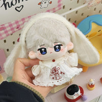 Doll Clothes Set for 10cm/20cm Cotton Dolls - Cute Plush Bunny Pajamas Dress