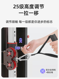Wall-Mounted Cable Crossover Machine with Mirror for Home Gym Strength Training