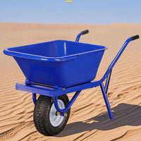 Heavy-Duty Wheelbarrow with Brake for Farm and Garden