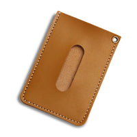 Genuine Leather ID Card Holder with Lanyard - Ultra-Thin Bus Pass & Access Card Protector