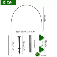 Garden Plant Greenhouse Hoop Frame Net Support Kit for Bird and Animal Protection
