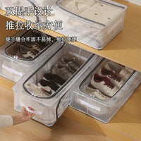 Under-Bed Shoe Storage Box with Clear Window, Foldable Dustproof Moisture-Proof Shoe Organizer