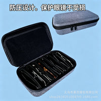 Portable 8-Slot Sunglasses Organizer Case for Car and Travel, Multi-functional Storage for Eyewear and Digital Products