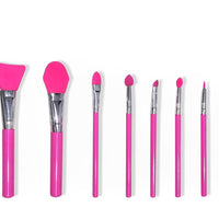 7-Piece Silicone Face Mask Brush Set for Mud Mask Application and Facial Cleansing
