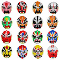 Sichuan Opera Mask Wearable Hand-Painted Velvet Peking Opera Facial Mask Full Face for Performance