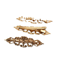 DIY Hair Clip Base for Hanfu Hair Accessories, Gold Plated Duckbill Alligator Clip