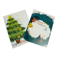 Christmas Tree Gift Box Cards, Creative Christmas Eve Message Cards, DIY Couple Blessing Tags
