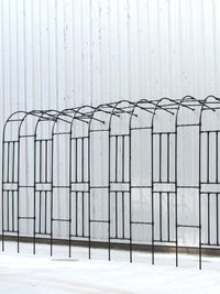 Half-Arch Garden Trellis for Climbing Plants, Roses, Clematis - Galvanized Steel or Stainless Steel
