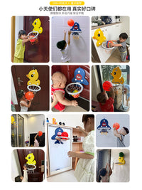 Indoor Wall-Mounted Mini Basketball Hoop for Toddlers and Kids with Silent Ball