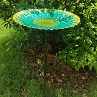 Peacock Tail Iron Bird Bath Feeder for Garden & Yard Decoration