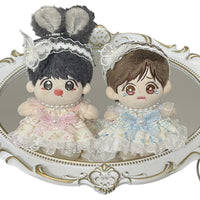 Handmade 10cm Cotton Doll Dress Cute Princess Floral Outfit for Starfish Body Dolls