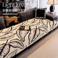 Luxury Thickened Plush Sofa Cushion Cover for Winter, Non-Slip Sofa Protector