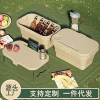 Foldable Outdoor Storage Box for Camping, Picnics, and Car Trunk Organization