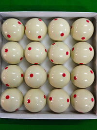 Kuilin 57.2mm American Pool Cue Ball, A-Grade White Ball with Six Red Dots, 2-1/4